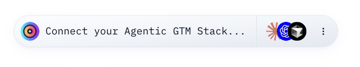 The 'Connect your Agentic GTM Stack' button on your Octave homepage